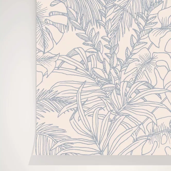 Papier peint feuilles tropicales abondance - Season Paper