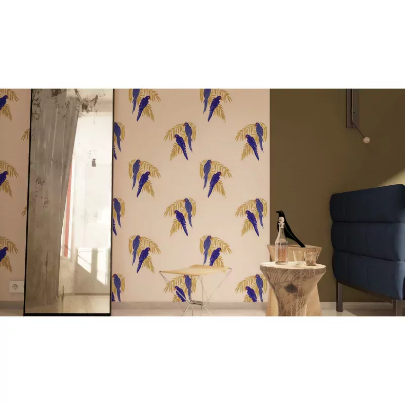 Papier peint dessin perroquet - Season Paper