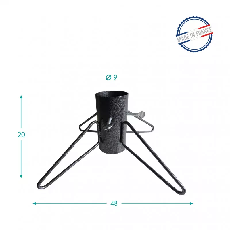 Pied de Sapin "4 pieds Fer Rond" - Louis Moulin - Gris Martelé