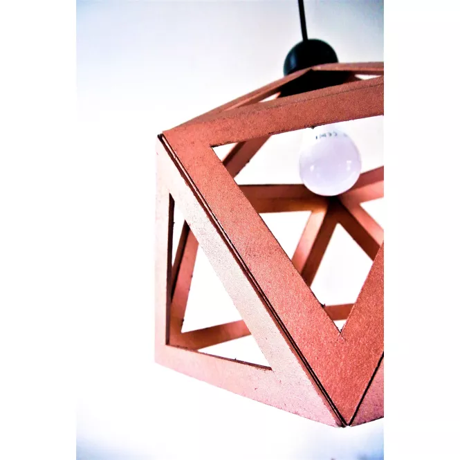 Grande suspension origami cuivre - Leewalia