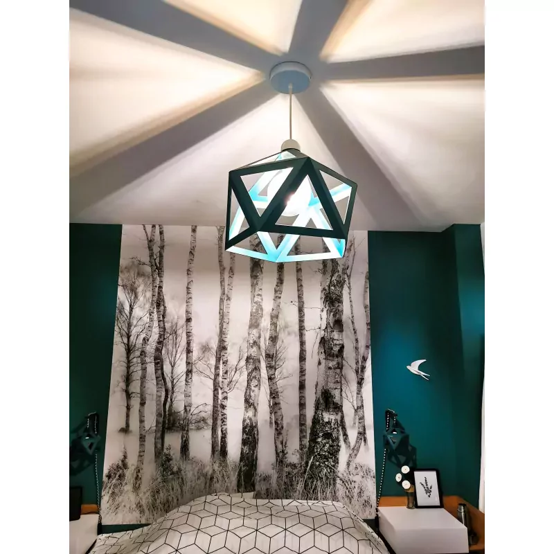 Suspension origami bleu - Leewalia