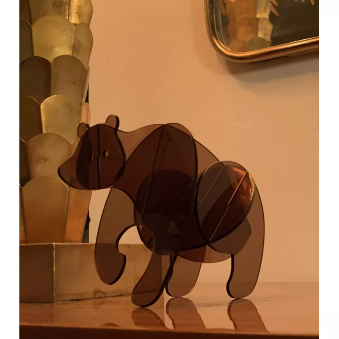 Ours brun en plexiglas à assembler soi-même - Les Alsaciens de Paris