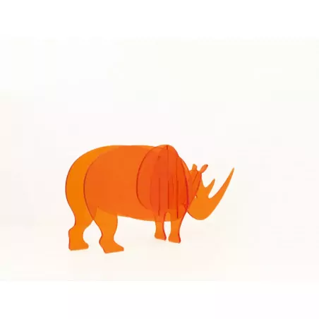 Rhinocéros en plexiglas à assembler soi-même - Les Alsaciens de Paris