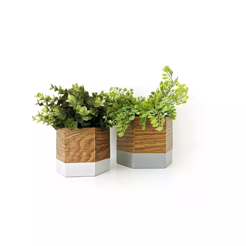 Set de cache pots en bois pour plantes d'intérieur par Leewalia 