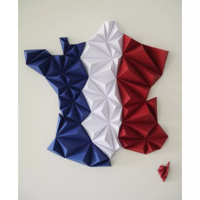 Carte de la France en papier 3D - Owarld