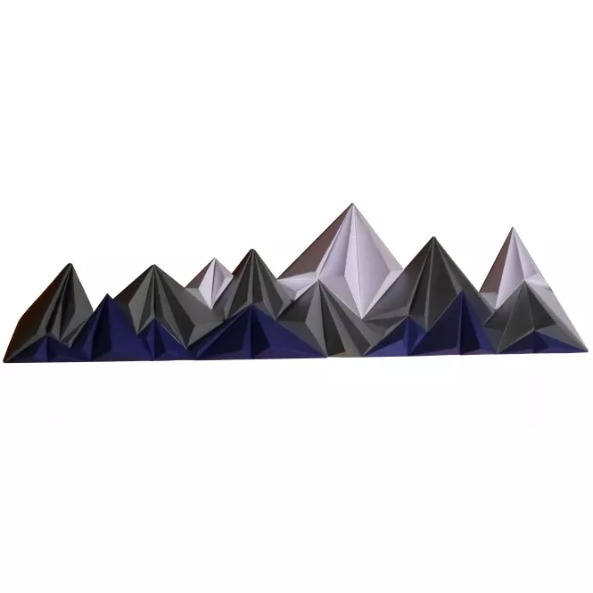 Kit montagnes en papier 3D pour déco murale - Owarld
