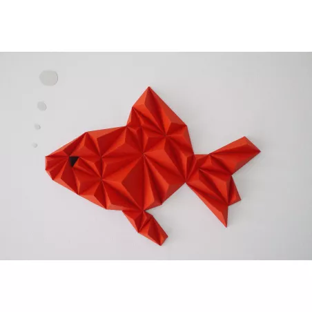 Kit poisson papier 3D pour déco murale - Owarld