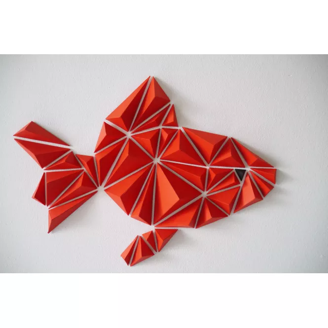 Kit poisson papier 3D pour déco murale - Owarld