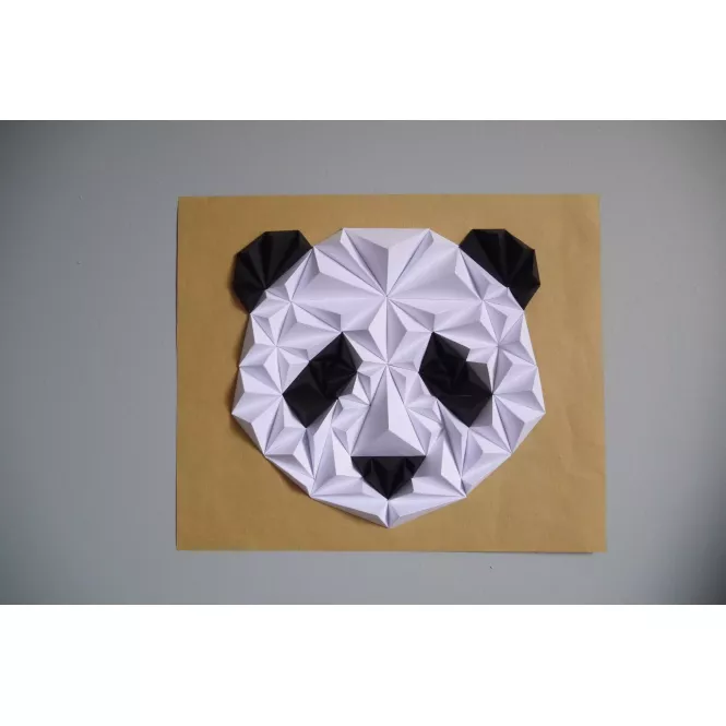 Kit Panda en papier 3D pour déco murale - Owarld