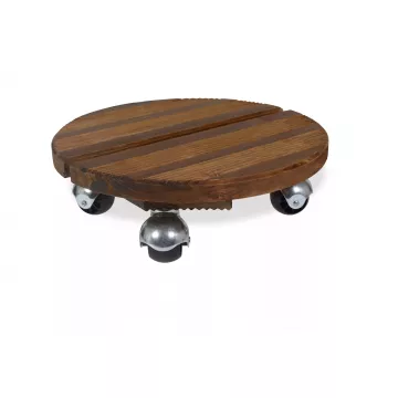 Roule plante en bois rond 30 cm - Louis Moulin