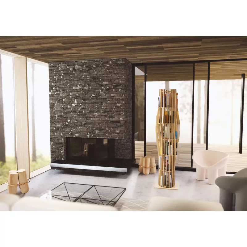 Bibliothèque design en bois Rouah 200 - Piko Edition