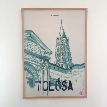 Affiche Basilique Saint-Sernin de Toulouse - B&C