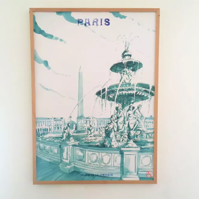 Affiche Place de la Concorde à Paris - B&C
