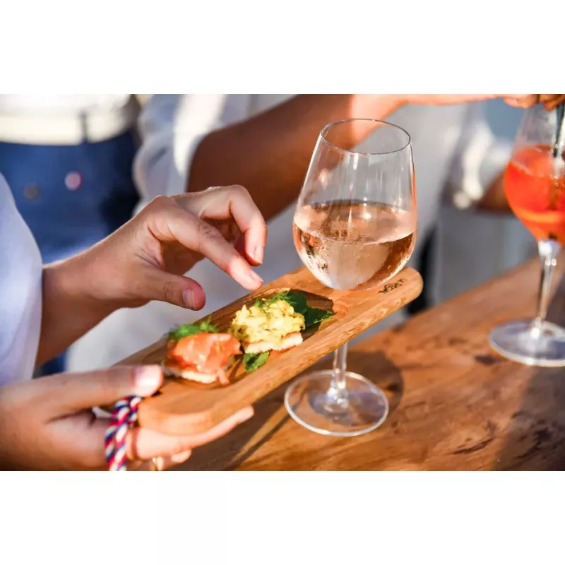 Planche apéritif avec support pour verre à vin Vigneron - Le Régal