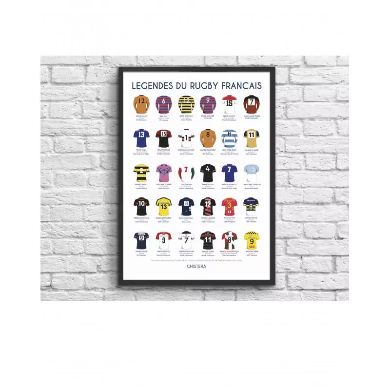 Affiche des légendes du rugby français - Chistera