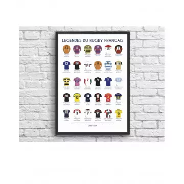 Affiche des légendes du rugby français - Chistera