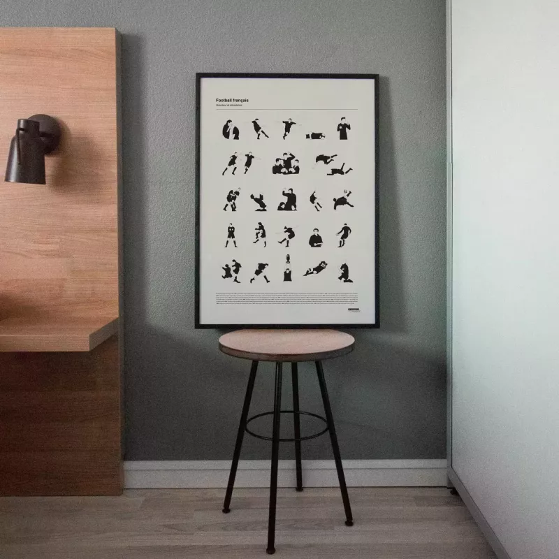 Affiche des grands moments du football français - La Majorette à Moustache