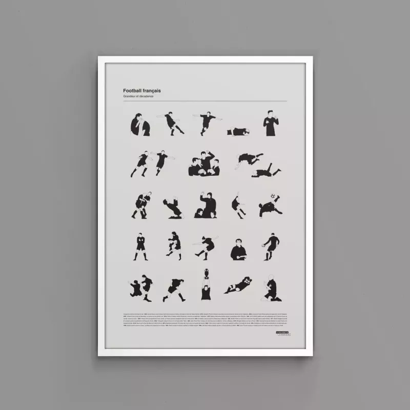 Affiche des grands moments du football français - La Majorette à Moustache