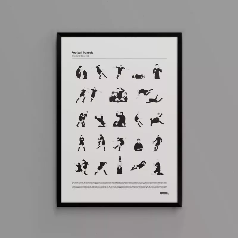 Affiche des grands moments du football français - La Majorette à Moustache