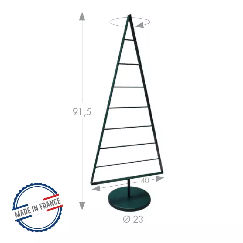 Sapin rotatif vert en métal - Louis Moulin