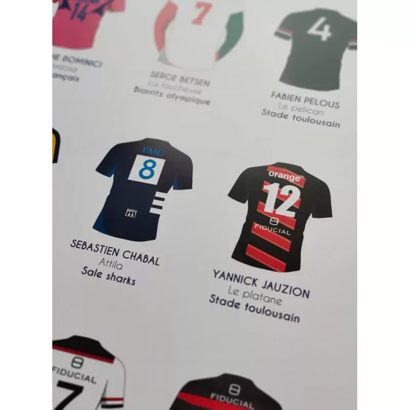 Affiche des légendes du rugby français - Chistera