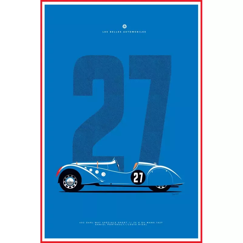 Affiche Peugeot 402 Darl'Mat - En Double File