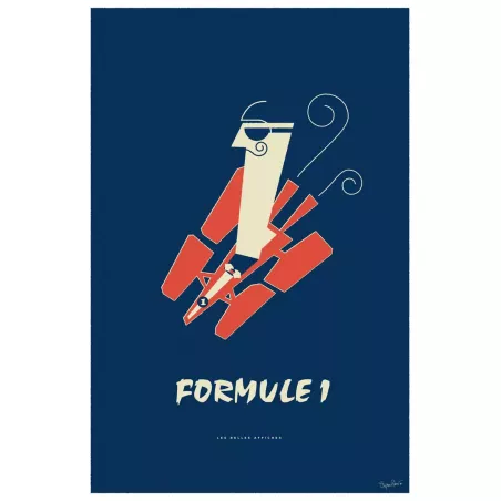 Affiche Hommage Formule 1 - En Double File