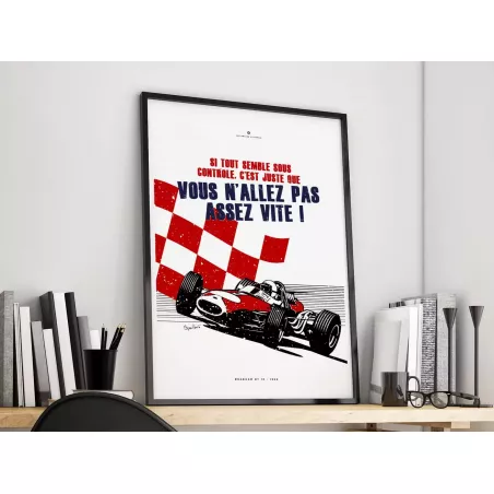Affiche Brabham BT19 Formule 1 - En Double File