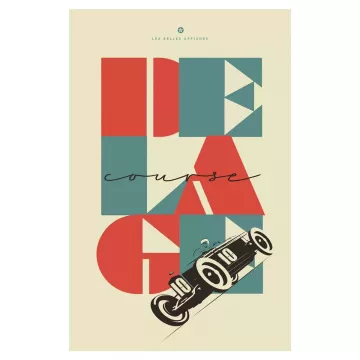 Affiche Delage course - En Double File