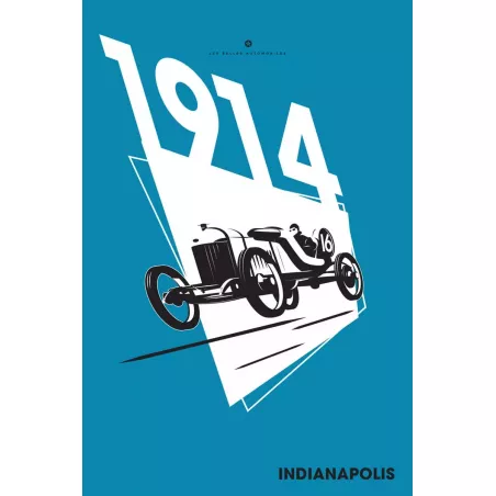 Affiche Delage Indy 500 - En Double File