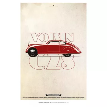 Affiche Voisin C28 - En Double File