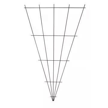 Treillage éventail mural fer vieilli - Louis Moulin