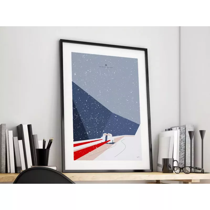 Affiche Porsche 356 sous la neige - En Double File