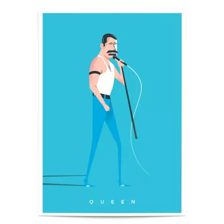 Affiche Freddie Mercury Live Aid– Le Cartel Français.