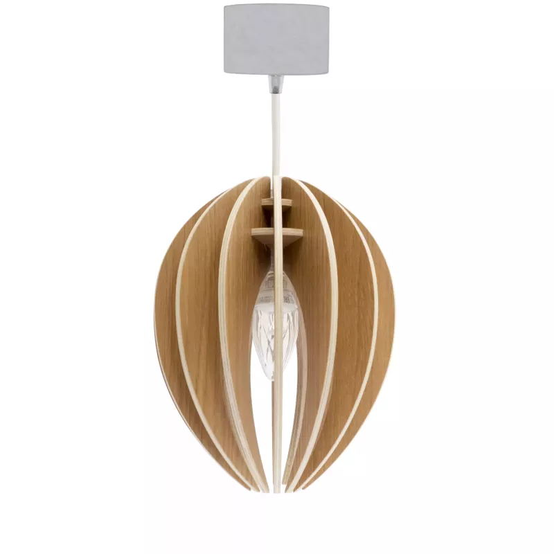 Lampe à suspendre chêne avec cordon noir Gone’s