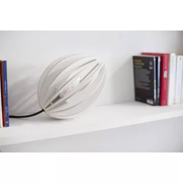 Lampe à poser en bois avec cordon textile Fève - Gone’s
