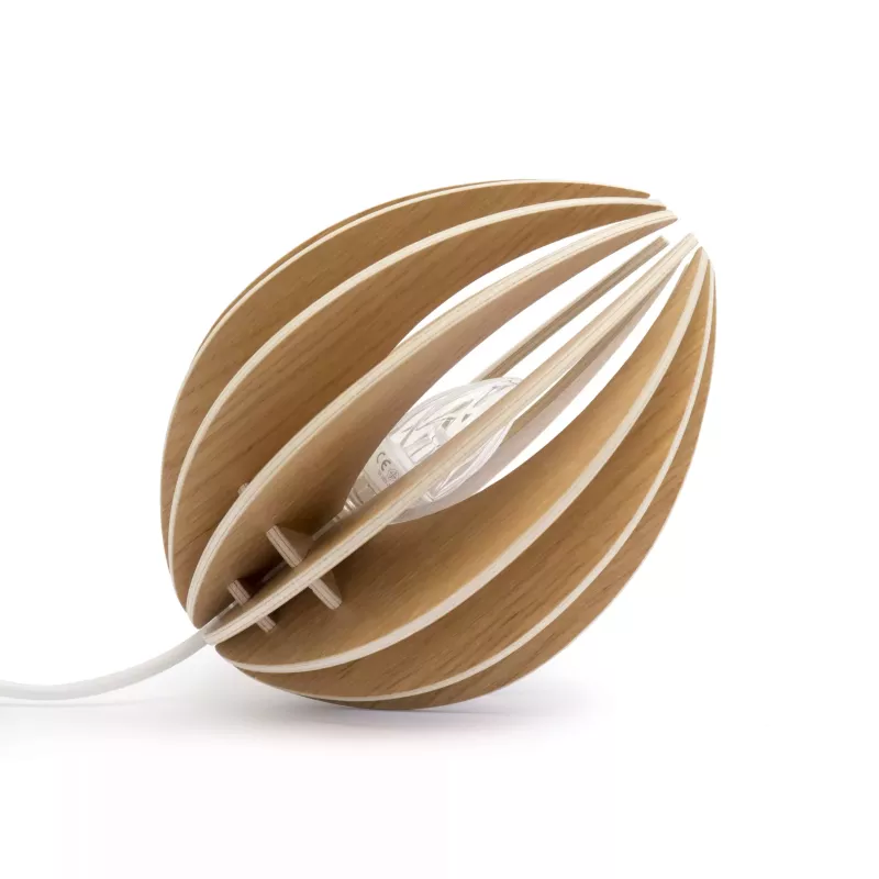 Lampe à poser chêne avec cordon noir Gone’s