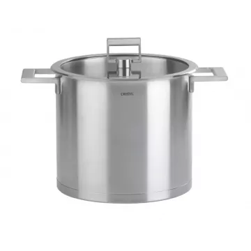 Marmite en inox avec anses et couvercle - Strate - Cristel