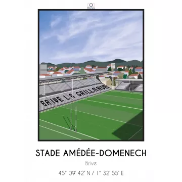 Affiche du stade Amédée-Domenech de Brive - Chistera