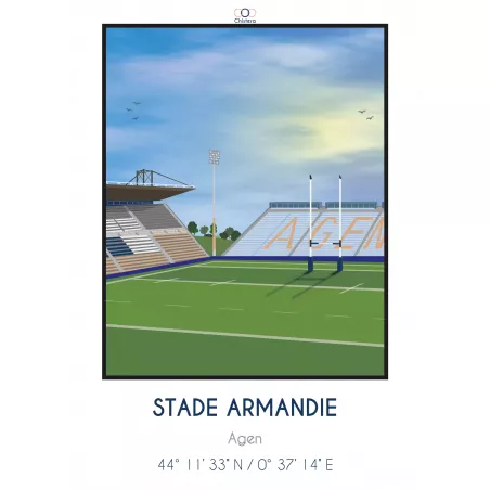 Affiche du stade Armandie du SU Agen - Chistera