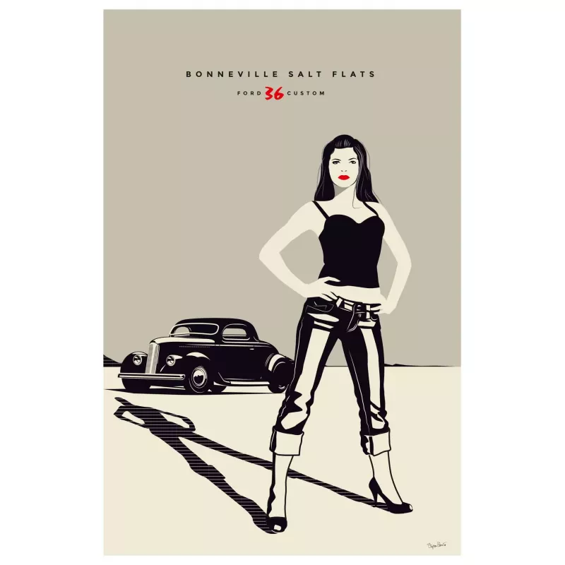 Affiche de la Ford 36 Custom - En Double File