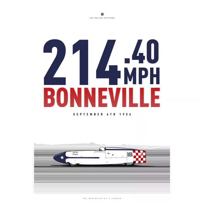 Affiche Moto Bonneville - En Double File