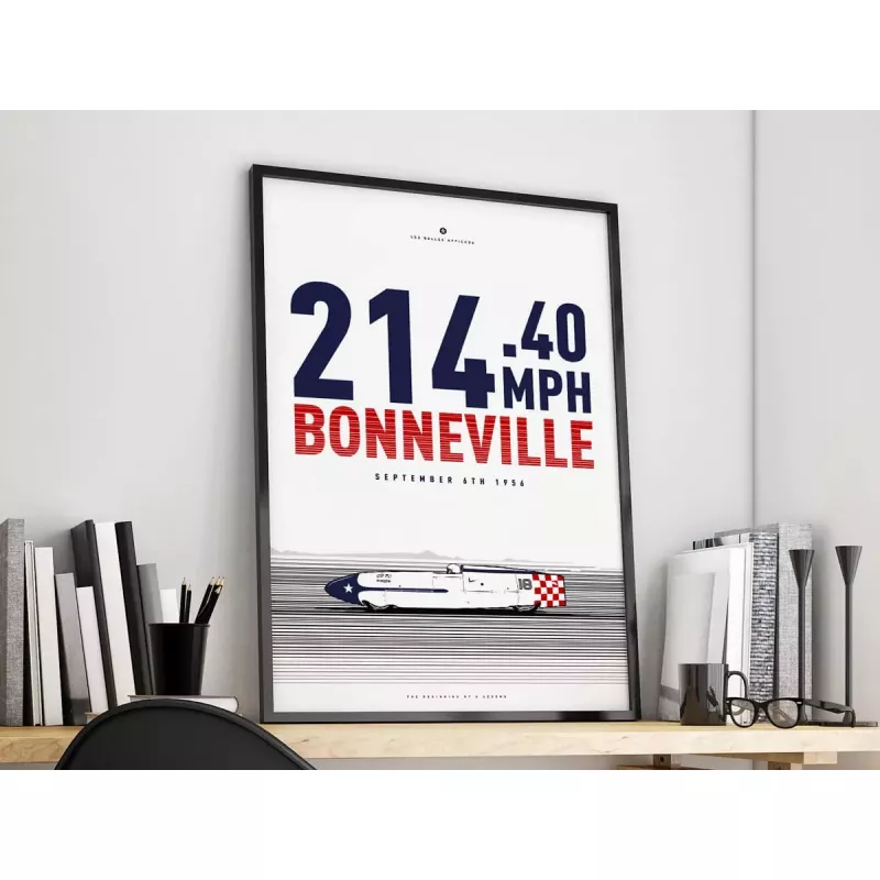 Affiche Moto Bonneville - En Double File