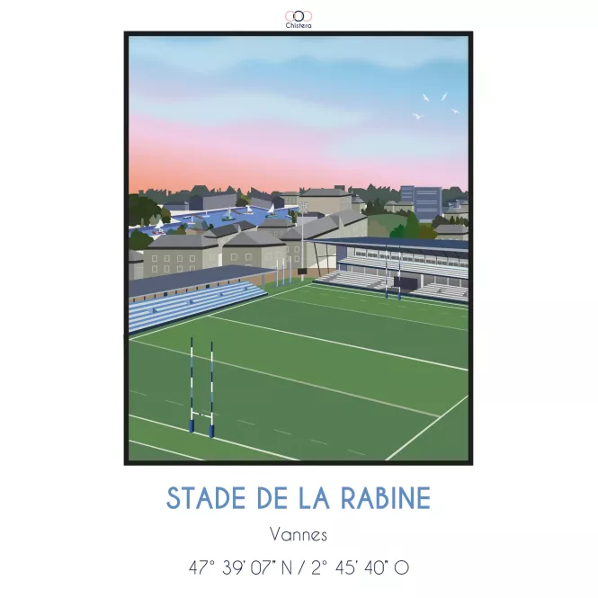 Affiche du stade de la Rabine à Vannes - Chistera