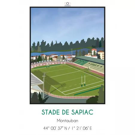 Affiche du stade Sapiac de l'USM - Chistera