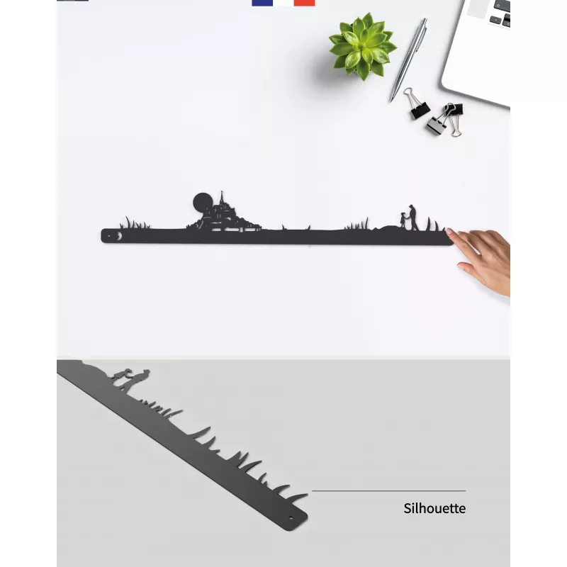 Silhouette murale du Mont Saint Michel – Je Suis Art.