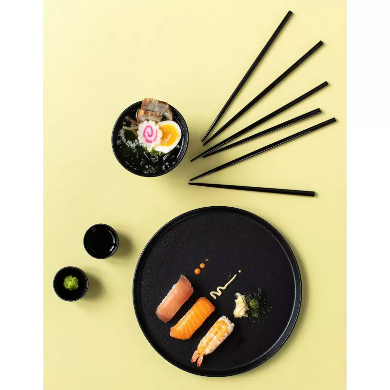 Assiettes plates en Céramique Noire Adelie - Revol