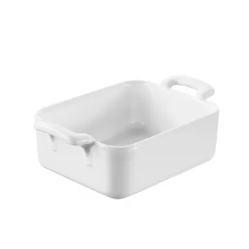 Lot plats à four rectangulaires en porcelaine blanche Belle Cuisine - Revol