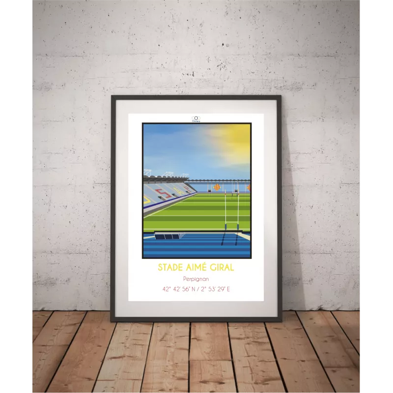 Affiche du stade Aimé-Giral de l'USA Perpignan - Chistera