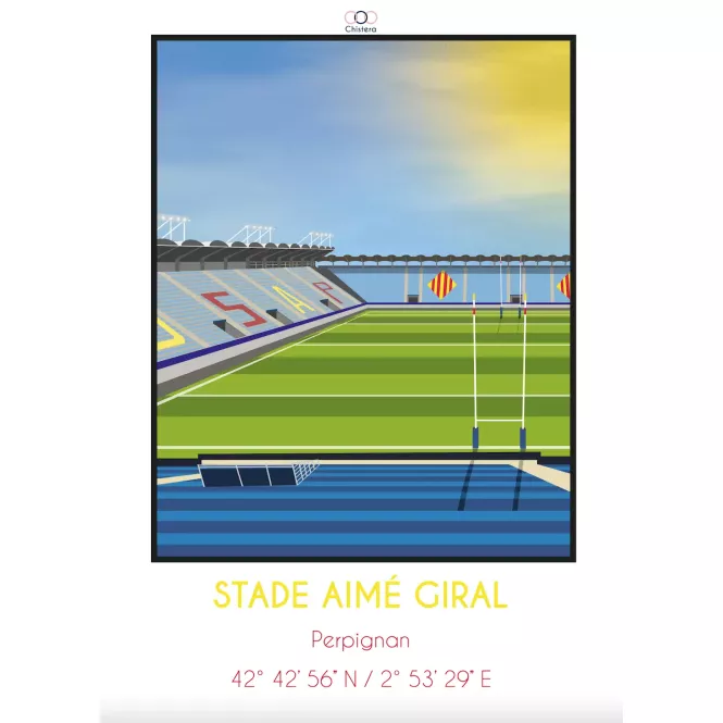 Affiche du stade Aimé-Giral de l'USA Perpignan - Chistera